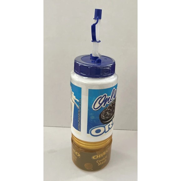 Vintage Only OREO NABISCO Water Bottle W Attached Cookie Stash Cup COUNTRYSIDE - Picture 3 of 6